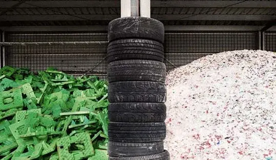 Plast sorterat för återvinning